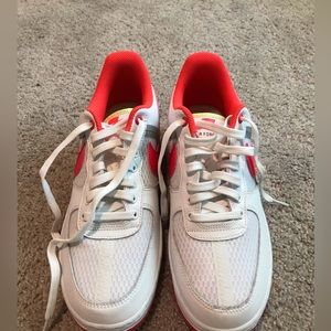 Nike Air Forces Low SZ. 8.5 Red/Neon/White